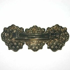 Barrette Metal Hair Clip Medieval Crest Coat of Arms Knight Shield Made France