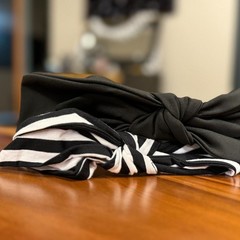 Lele Sadoughi Betty Headbands Stretch Black And White Bow Set Of 2 Brand New!