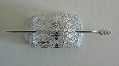 SALE Filigree Vintage Hair Clip Pin West Germany Light Weight Never Worn SilverD
