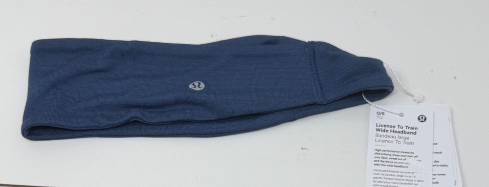 Lululemon License to Train Wide Headband Blue Twill