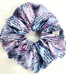Handmade Women’s Scrunchies size XL Pink/Blue Allover Print Snuggle Flannel New