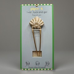 Piper K Beaded Sea Shell Hair French Pins Twist Tuck and Go 🐚