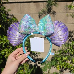 Japan Disney Princess Ariel The Little Mermaid Shell Minnie Ears Headband new