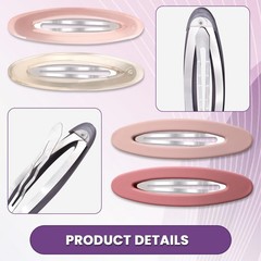 14PCS 3.5 Inch Oval Snap Hair Clips, Non-Slip Matte Glossy, Barrette