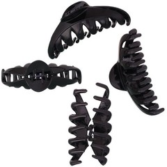 4 pcs Fashion Plastic Non slip Strong Hair Claw Clips 5″ Curly Stylish Big Larg