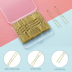 U Shaped Hair Pins 100 Pcs Blonde Bun Hair Pins for Women Girls with Box