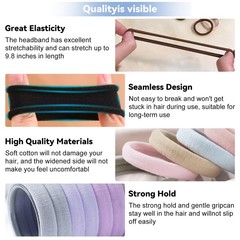 50PCS No Damage Soft Nylon Hair Ties Elastic Ponytail Holders Pain-Free New