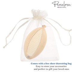 Parcelona French Fat Oval Crystal Brown 1 Count (Pack of 1),