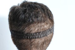 Artist Handcrafted Beaded White, Red Turquoise & Brown Stretchable Headband OOAK