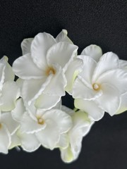 Pack of 10 Gardenia Sticks (4.5 cm) Clay Flower for Hair Accessories Home Decor