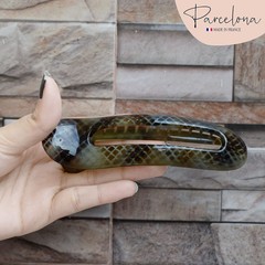 Parcelona French Oval Slider Large 4.75″ Celluloid Side Hair Claw Clips(2 Pcs)
