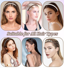 4Pcs Headbands for Women Non Slip, Suitable for Casual Office and Stylish Daily