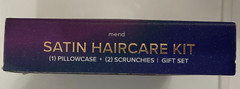 MEND Satin Haircare Kit 1 Standard Size Pillowcase 2 Schrunchies Gift Set NEW