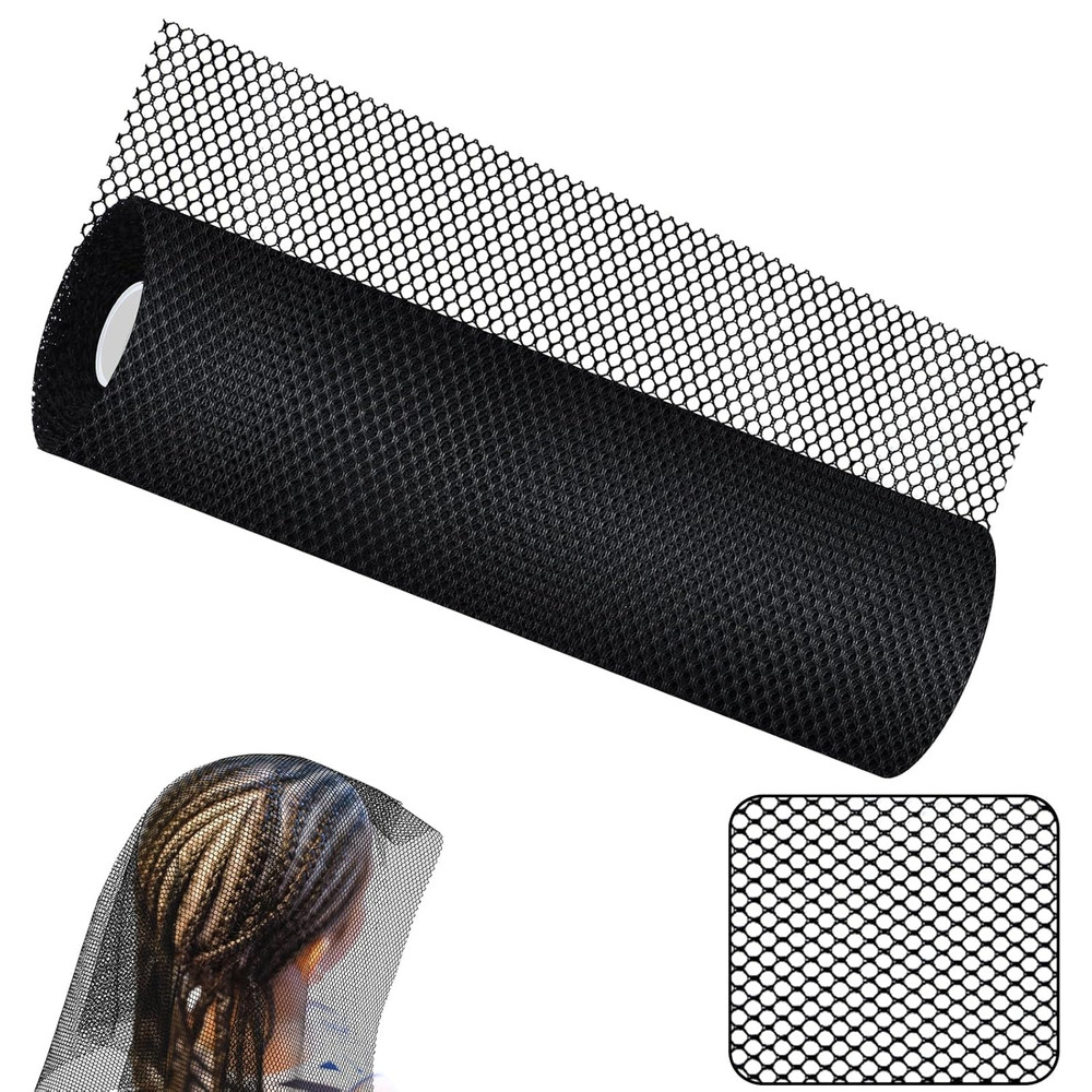 1 Pcs Black Hair Net 12 Inch X 33 Ft Stretch Weaving Nets Hair Accessories for S