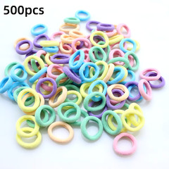 100/300/500 Pcs Girls Colorful Elastic Hair Bands Ponytail Hold Hair Tie Rubber