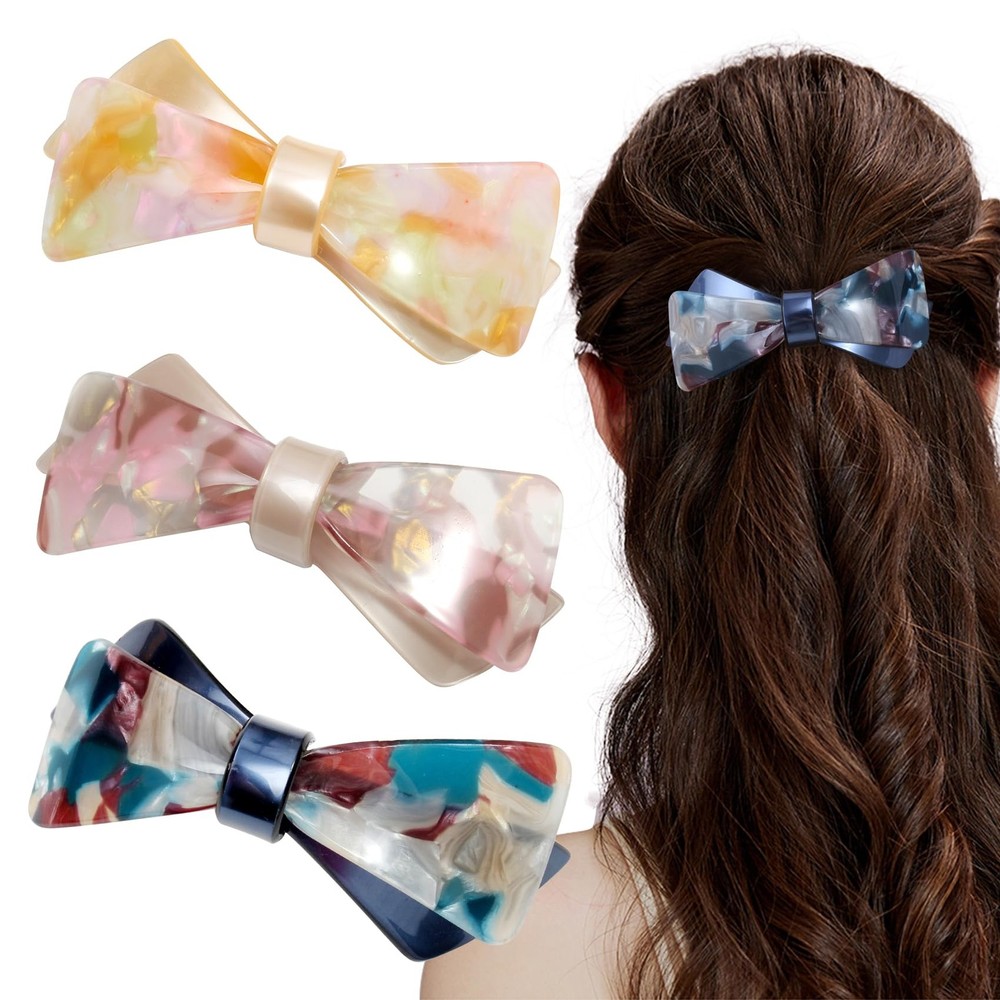 Mistofu Women’s Hair Barrettes 1 Count (Pack of 3), Butterfly Multicolor 1