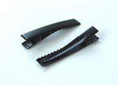 50Pcs Small Size Hair Clip for Adults DIY (35MM/1.37“ Black Flat Alligator Clips