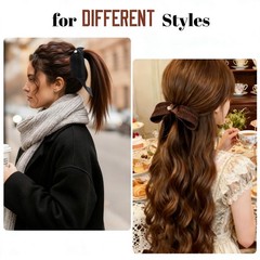 3Pcs Knitted Bow 1 Count (Pack of 3), Banana Hair Clips