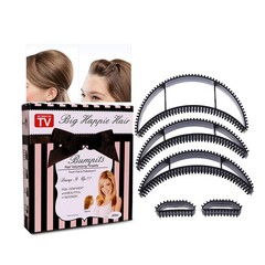 LZEDIRA 5Pcs Bump It Set Black Styling Coiler for Volume Hair Accessory