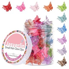Glitter Mini Butterfly Hair Claw Clips, Sparkly Colorful Hair Accessories for G