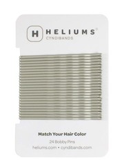 Heliums Large Bobby Pins – Silver Gray – 2.5 Inch Extra Long Wavy Hair Pins – 24