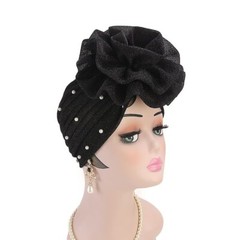 Women Indian Turban Cap African Headties Big Floral Bonnet Hair Loss Bandanas