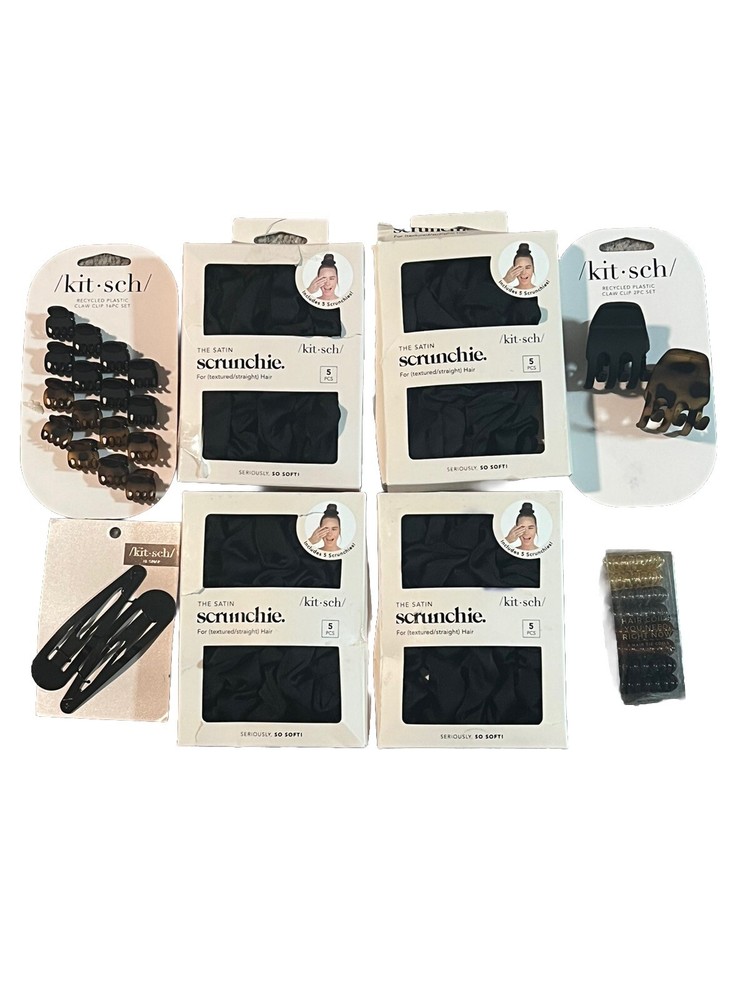Kitsch Bundle 4boxes Scrunchies 16 Pack Clips 2 Pack Clip 2pack Clip 8 Pack Coil