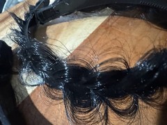 Used Excellent Women’s Black And Black-Brown Faux Hair Braid Headbands 2 Pc Set