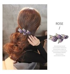 Diamond Light Luxury Water Diamond Rose One Word Top Clip Women’s Best Gift