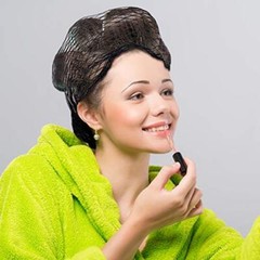 2 Pcs Women Triangle Hair Net for Rollers, Cotton Mesh Hair Setting Net