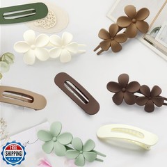 YTQDSS 8PCS Flat Hair Claws Matte Non-Slip Clips for Women, Strong Hold Hair
