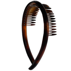 Parcelona Lyon French Tortoise Shell Cellulose Acetate Headband for Women and