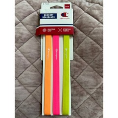 Champion Gameday Headbands 3 Pack Neon Orange Pink Yellow Silicone Grip OSFM
