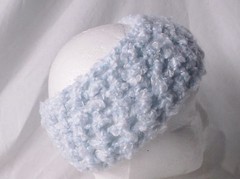 Crochet Headband Earmuff Warm & Cozy-Light Blue Color-Handmade Pizazz Creations