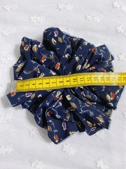 [US Seller] Random 4pcs Handmade Medium Large Size Ruffle Floral Hair Scrunchie