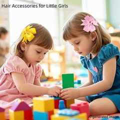 40Piece 3 Inch Grosgrain Ribbon Pinwheel Hair Bows Alligator Clips for Girls