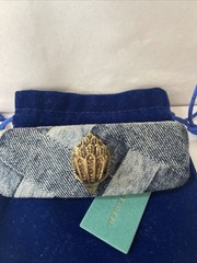 Kurt Geiger Eagle Kingston Denim Hair Barrette Rare Discontinued