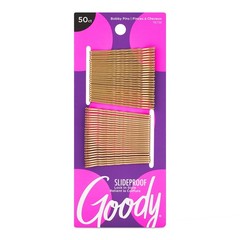 SlideProof Bobby Pins 50 Ct, Metallic Blonde, High Gloss Bobby Hair Pins for…