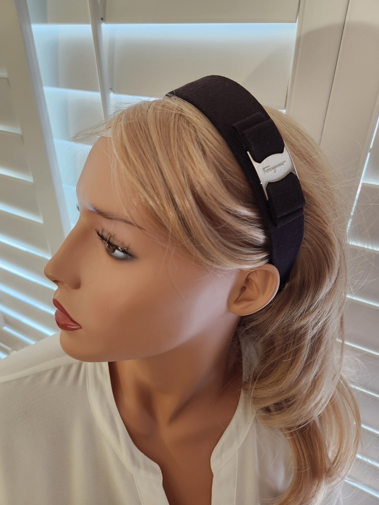 Salvatore ferragamo Vara Ribbon Headband Hair Accessory Dark Purple