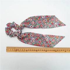 Fashion Leopard Print Bow Satin Long Ribbon Ponytail Scarf Hair Tie Scrunchies W