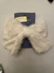 3 Universal Thread Barrettes Hair Bow Clip Silver Blue Cream Lot Of 3 New