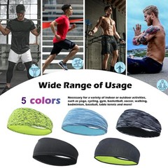 5 Pack Sports Headband for Men, Breathable Mesh Design, Reused & Washed