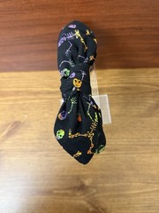 Halloween Neon Skeletons Homemade Tie Knot Headband Hair Accessory Girls Women