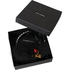 DOLCE & GABBANA Diadem Black Strawberry Sicily Crystal Mesh Net Headband 2200usd