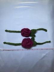 Handmade Crochet Rose Bun Or Ponytail Wrap (Set Of 2)