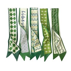 Hair Scarf 5 Pieces Lightweight Breathable Long Headband 90x6cm Fashion