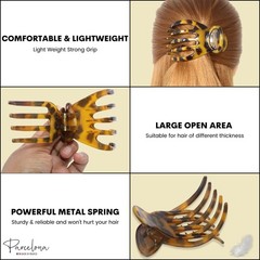Parcelona French Basic Curved Paw Medium 3 1 Count (Pack of 1), Savana Brown