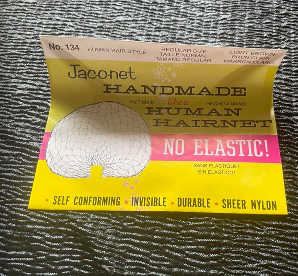 Jac-o-net Handmade Human Hair Net Bob Size #134 Light Brown No Elastic