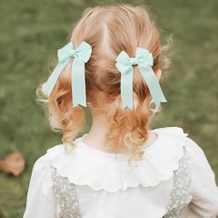 40 PCS Ponytail Bow Hair Ties 20 Colors Soft Classic Pattern Girls Toddlers