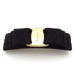 Salvatore Ferragamo Vara Black Gold Chemical Fiber Hardware Other Jewellery